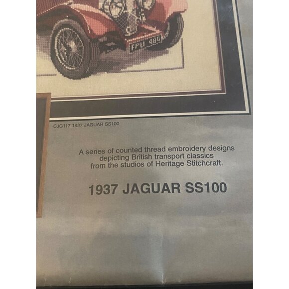 Heritage Classics Stitchcr1937 JAGUAR SS100 Vehicle Car Counted Cross Stitch Kit - Picture 3 of 6